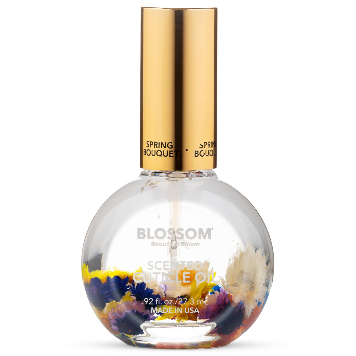 Cuticle Oil for Nails, Infused with Real Flowers, Rose, 0.5 Fl. Oz