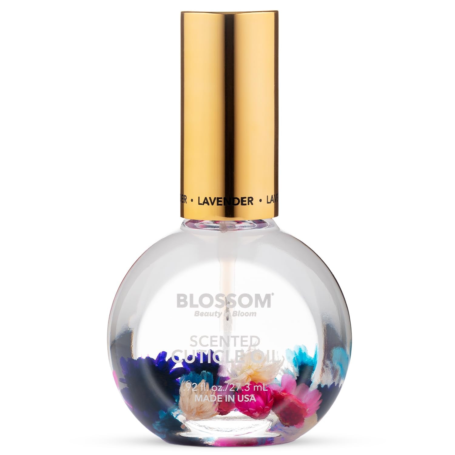 Cuticle Oil for Nails, Infused with Real Flowers, Rose, 0.5 Fl. Oz
