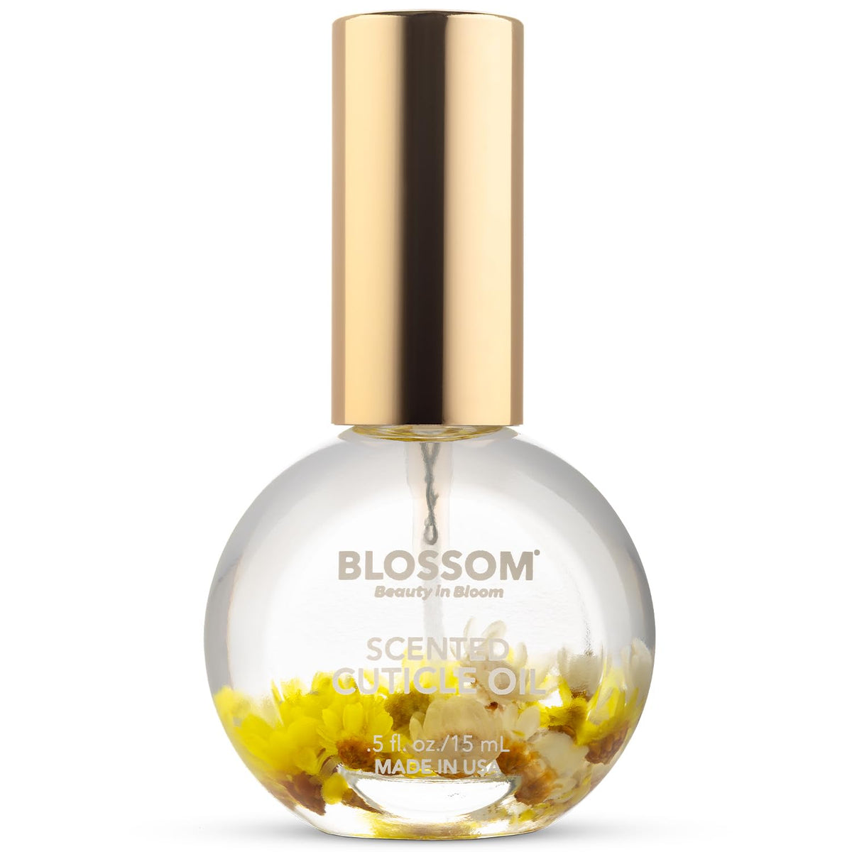 Cuticle Oil for Nails, Infused with Real Flowers, Rose, 0.5 Fl. Oz