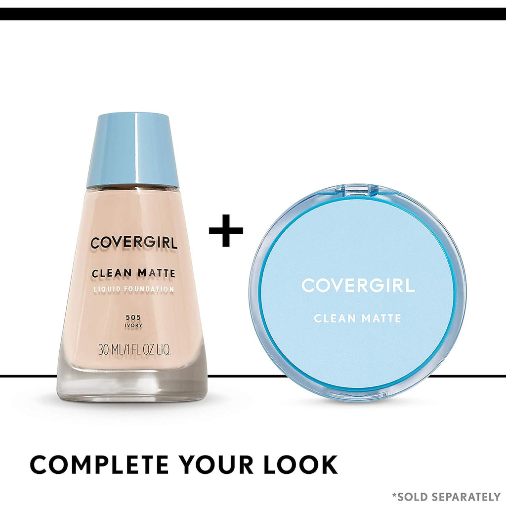 Clean Matte Pressed Powder - Oil Control, Shine-Free Formula for a Smooth, Matte Finish - 0.35 Fl Oz