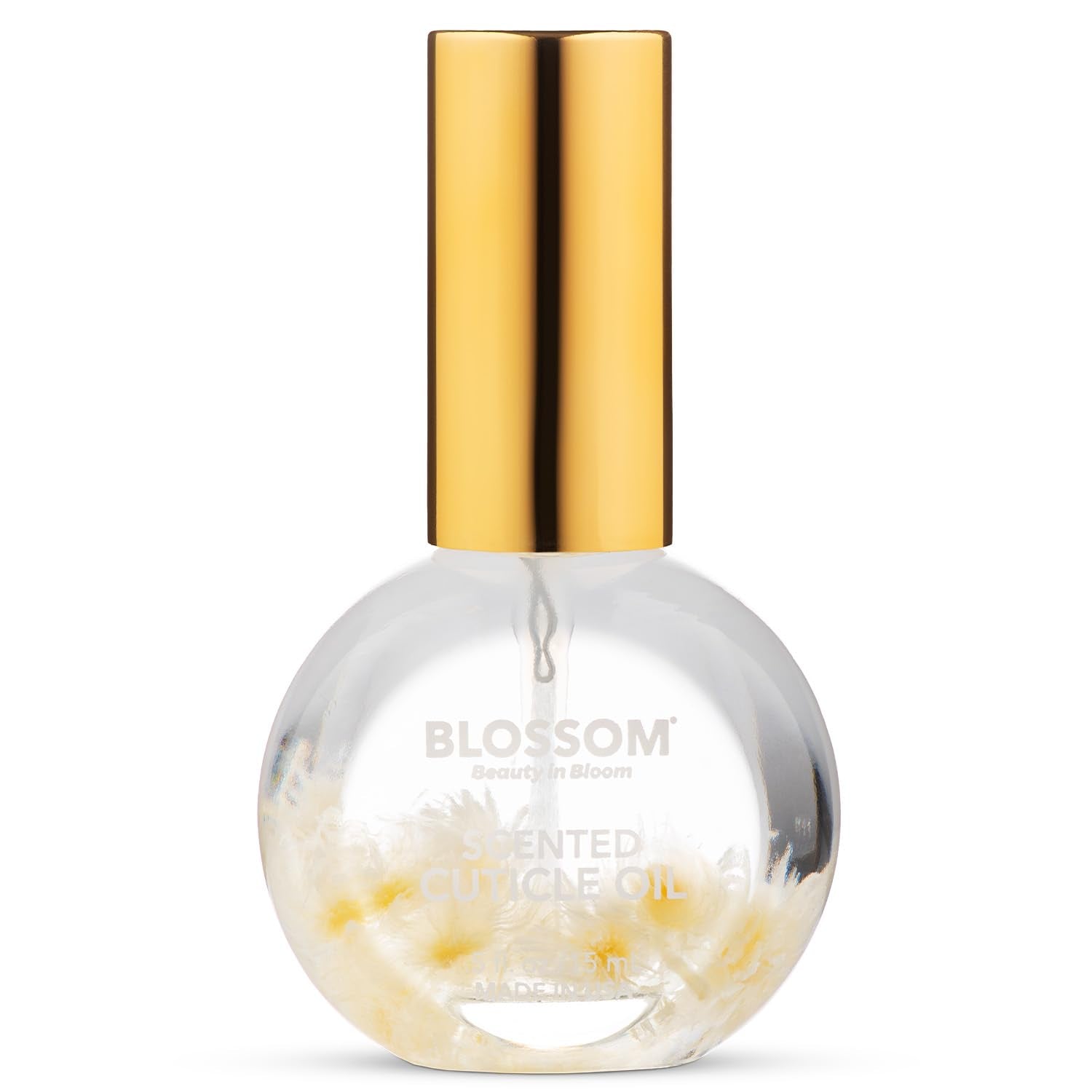 Cuticle Oil for Nails, Infused with Real Flowers, Rose, 0.5 Fl. Oz