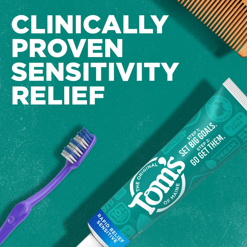 Rapid Relief Sensitive Toothpaste, Fresh Mint, 3 Pack, 4 Oz