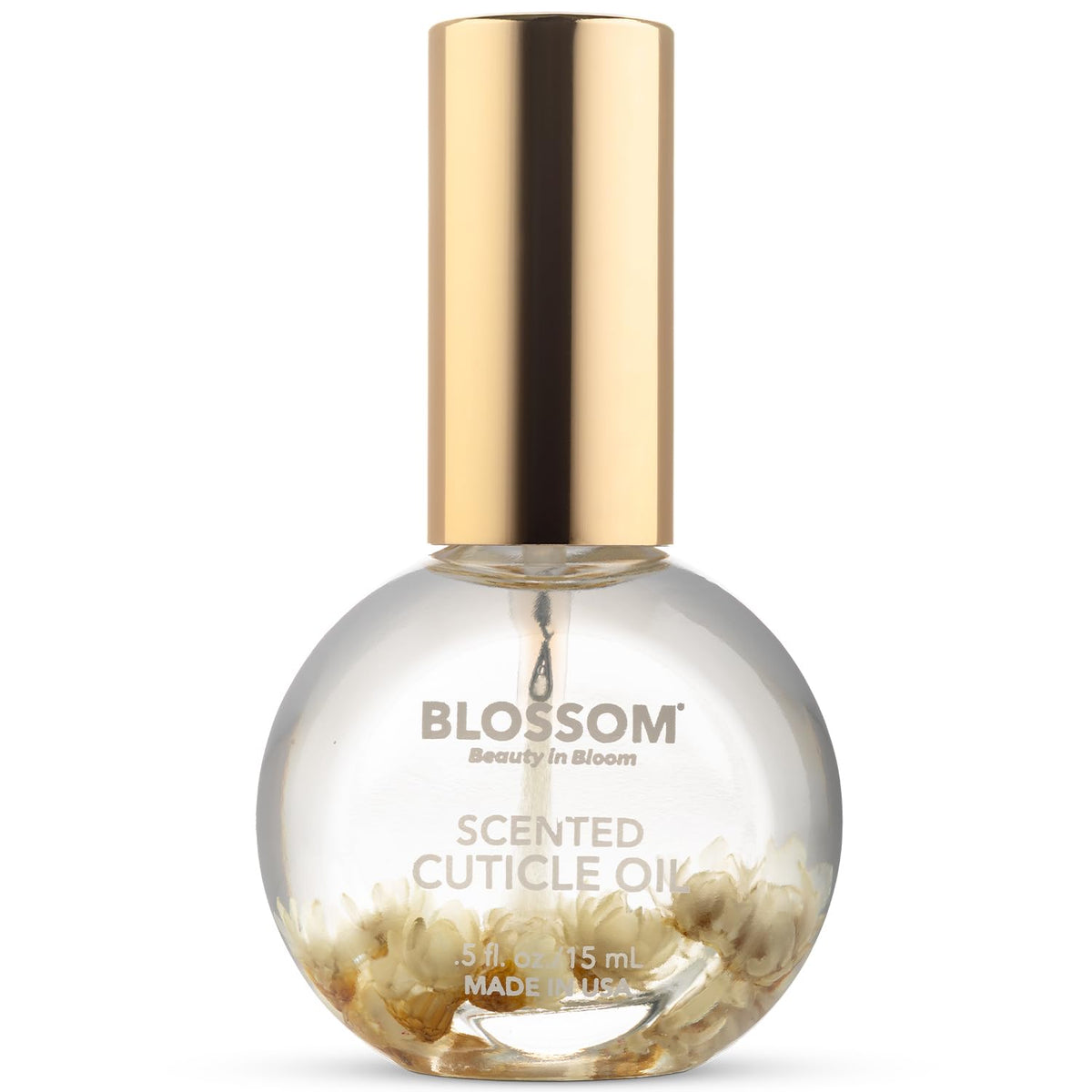 Cuticle Oil for Nails, Infused with Real Flowers, Rose, 0.5 Fl. Oz