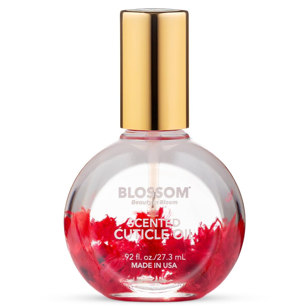 Cuticle Oil for Nails, Infused with Real Flowers, Rose, 0.5 Fl. Oz