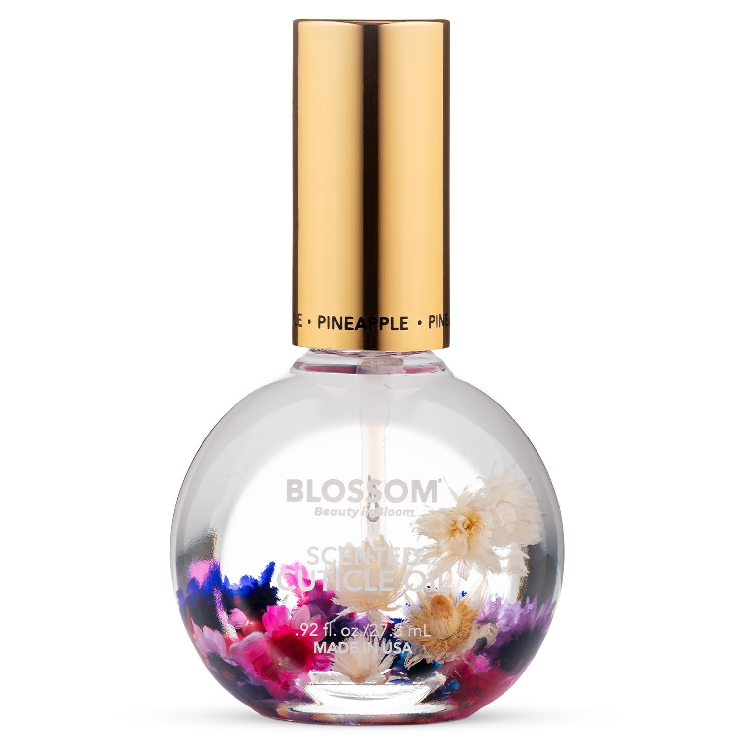 Cuticle Oil for Nails, Infused with Real Flowers, Rose, 0.5 Fl. Oz