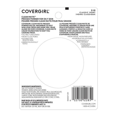 Clean Matte Pressed Powder - Oil Control, Shine-Free Formula for a Smooth, Matte Finish - 0.35 Fl Oz