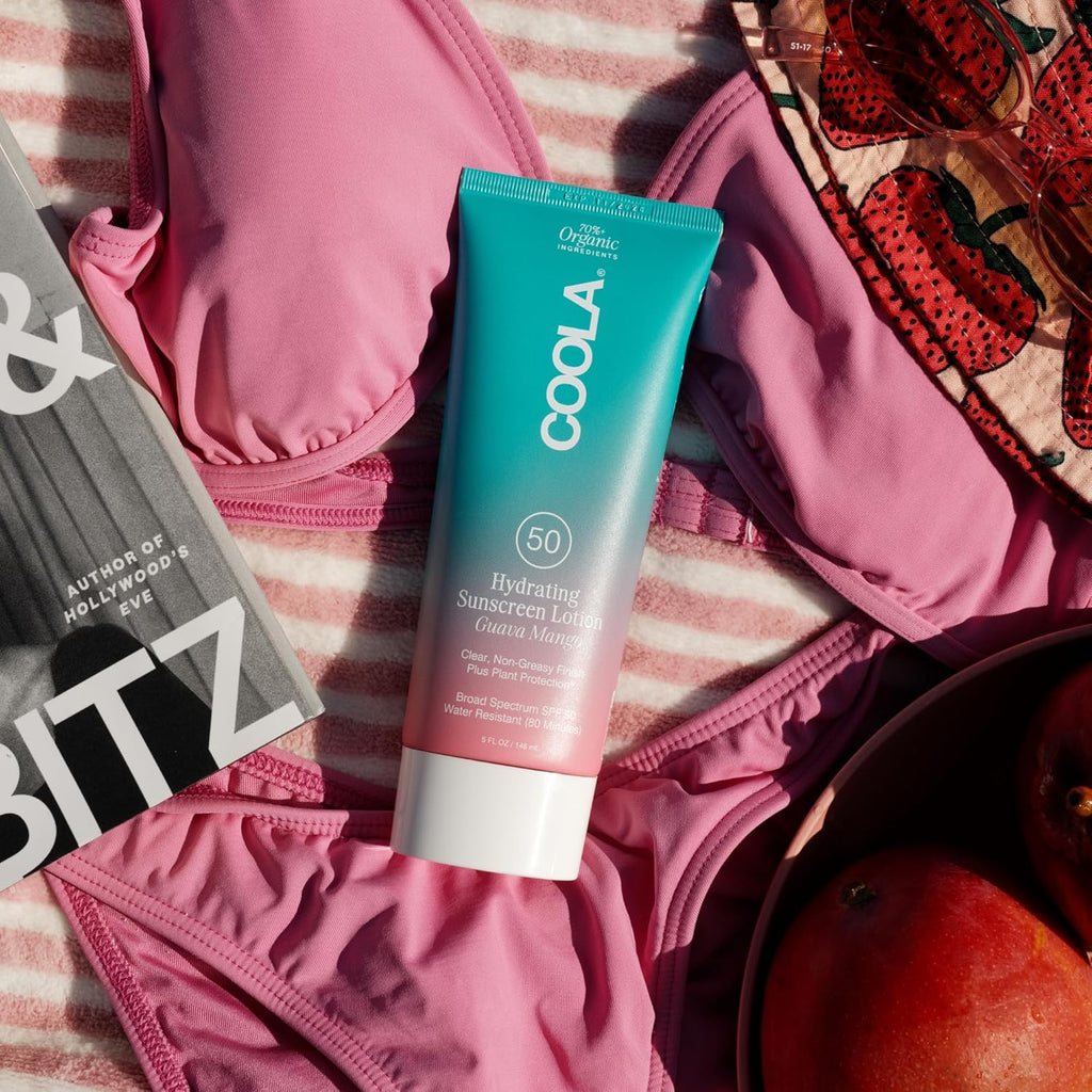 COOLA Hydrating SPF 50 Sunscreen Lotion,Guava Mango Scented, 5 Oz