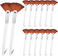 14 Pieces Facial Fan Mask Brushes, Brown