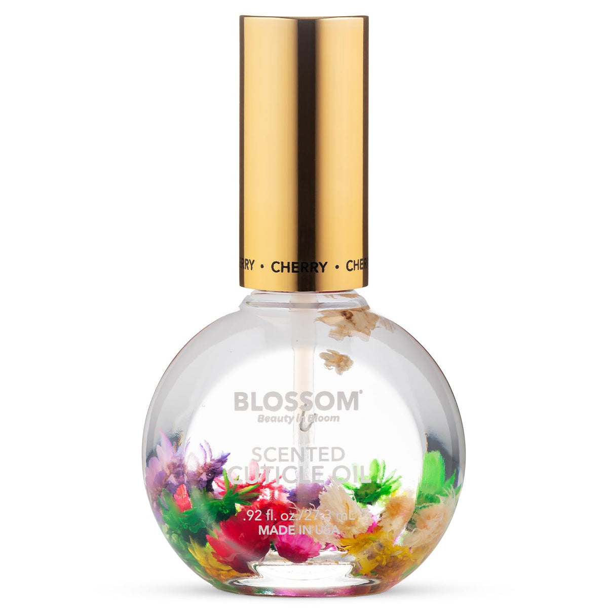 Cuticle Oil for Nails, Infused with Real Flowers, Rose, 0.5 Fl. Oz