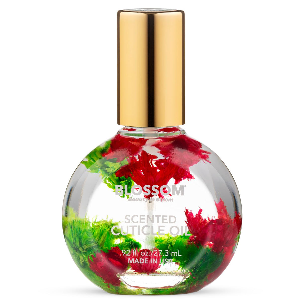 Cuticle Oil for Nails, Infused with Real Flowers, Rose, 0.5 Fl. Oz