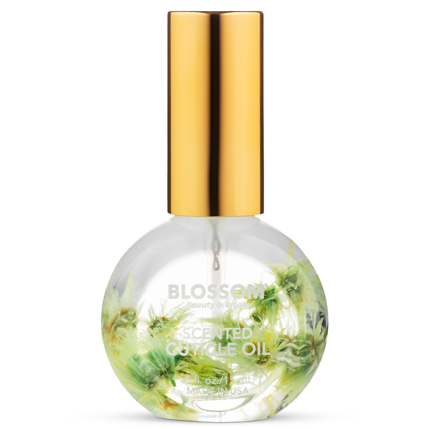 Cuticle Oil for Nails, Infused with Real Flowers, Rose, 0.5 Fl. Oz