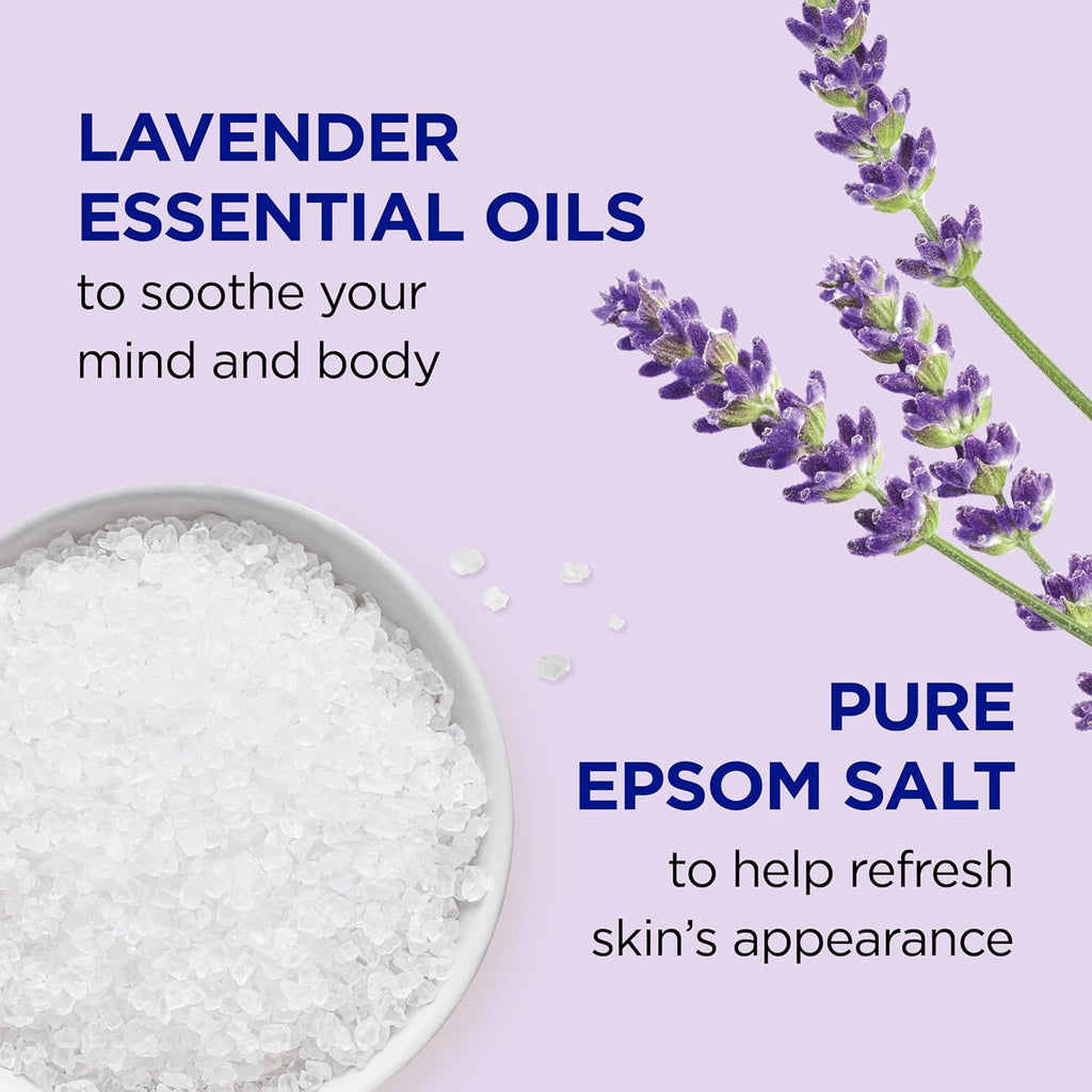 Lavender Foaming Bath with Pure Epsom Salt - Soothe & Sleep - 34 Fl Oz (Pack of 2)