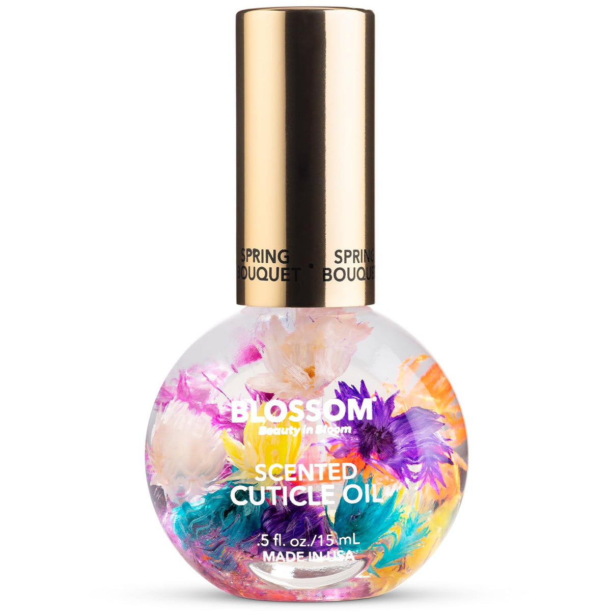 Cuticle Oil for Nails, Infused with Real Flowers, Rose, 0.5 Fl. Oz