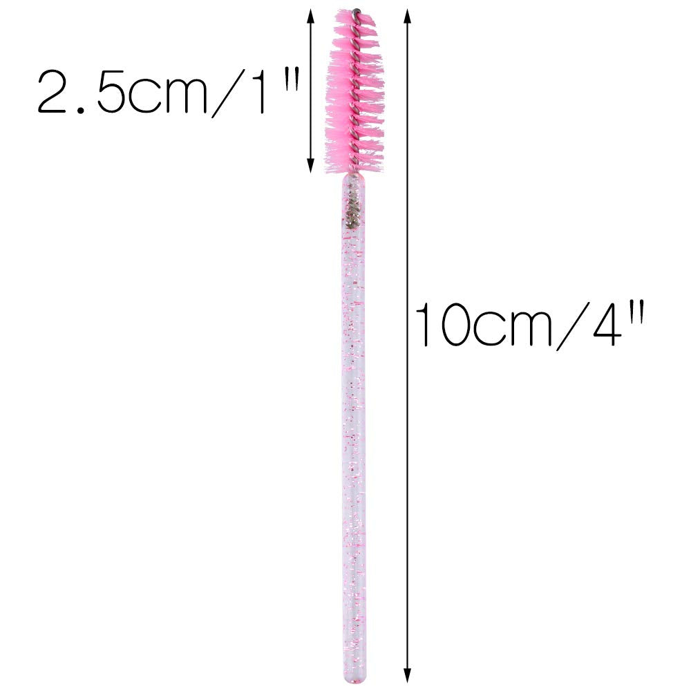 100PCS Disposable Mascara Wands & Eyelash Spoolie Brush Applicators