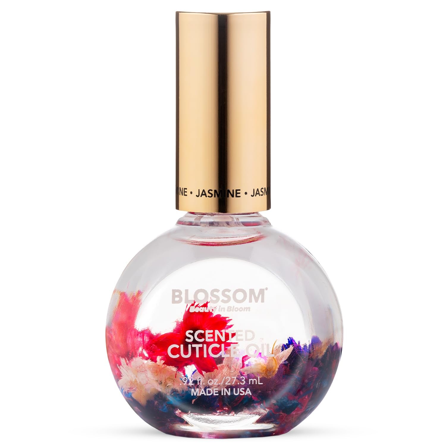 Cuticle Oil for Nails, Infused with Real Flowers, Rose, 0.5 Fl. Oz