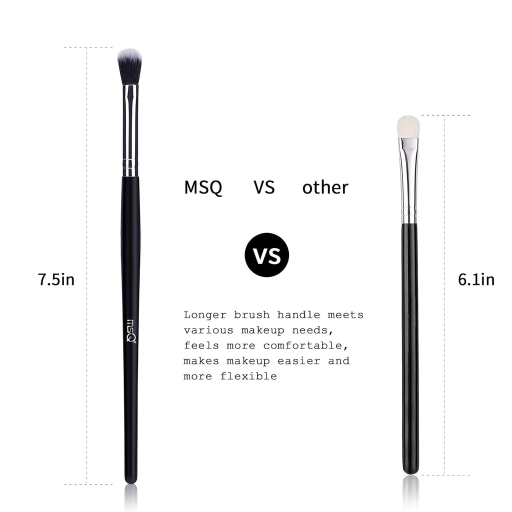 12-Piece Eye Makeup Brush Set - Soft Synthetic Hair & Long Wooden Handles for Perfect Eyeshadow, Eyeliner, Eyebrow & Blending (Black)