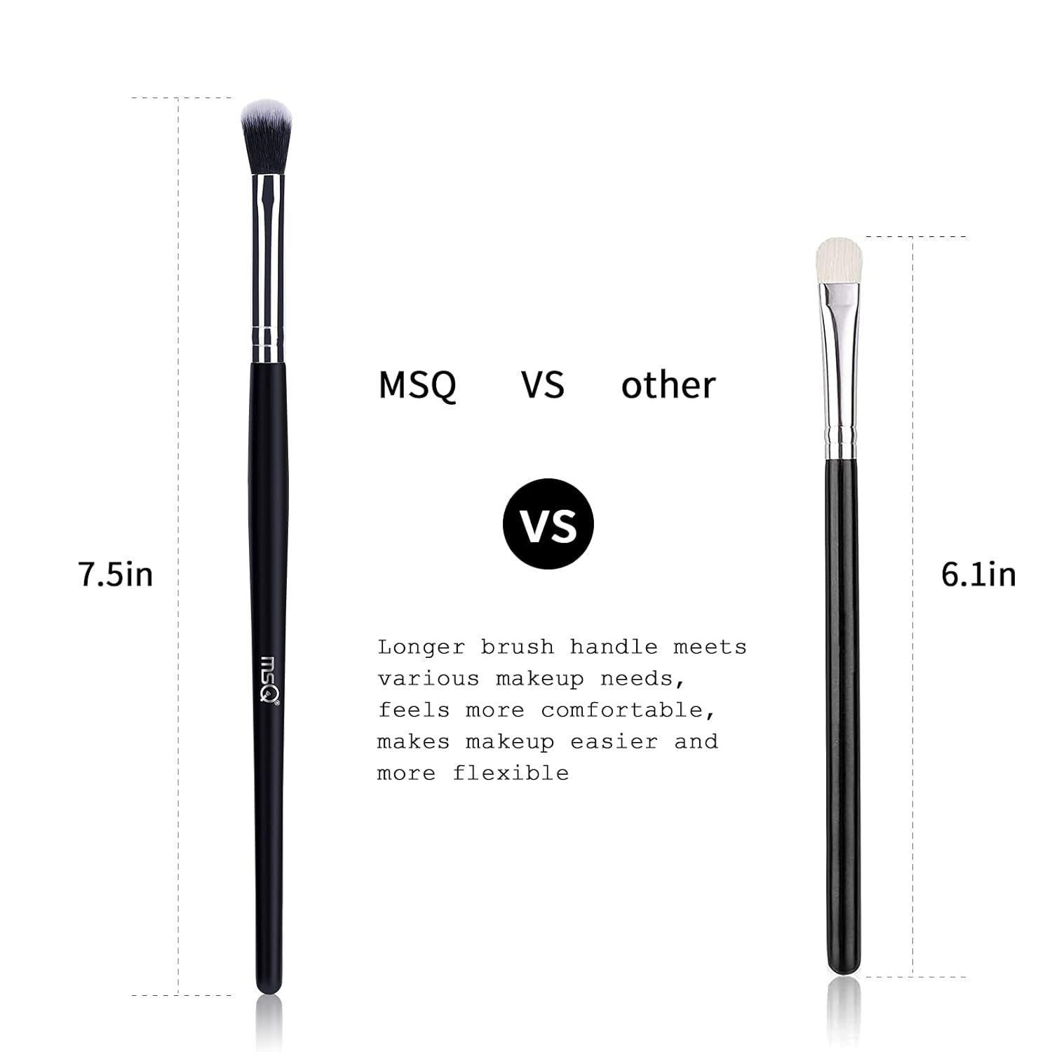 12-Piece Eye Makeup Brush Set - Soft Synthetic Hair & Long Wooden Handles for Perfect Eyeshadow, Eyeliner, Eyebrow & Blending (Black)