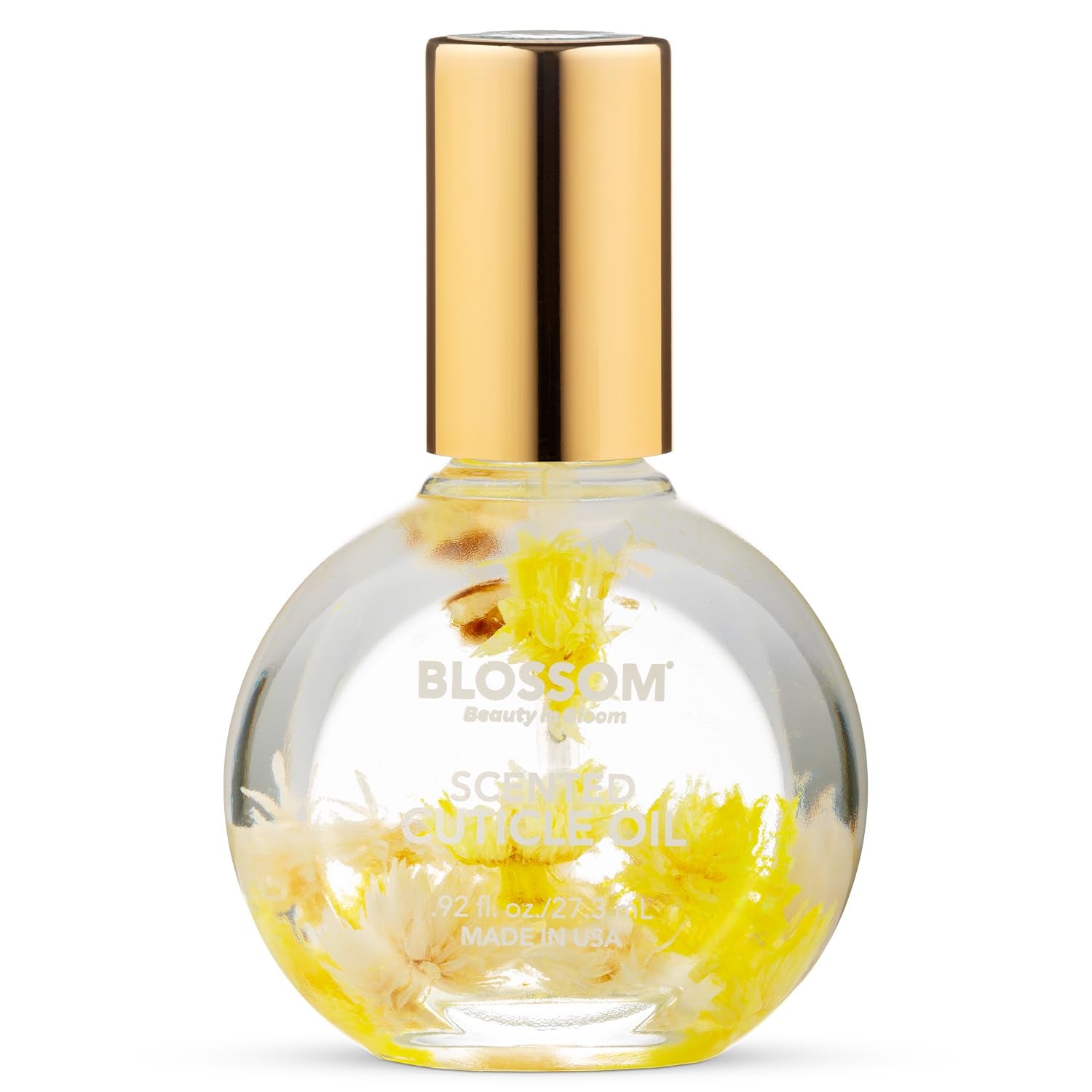 Cuticle Oil for Nails, Infused with Real Flowers, Rose, 0.5 Fl. Oz