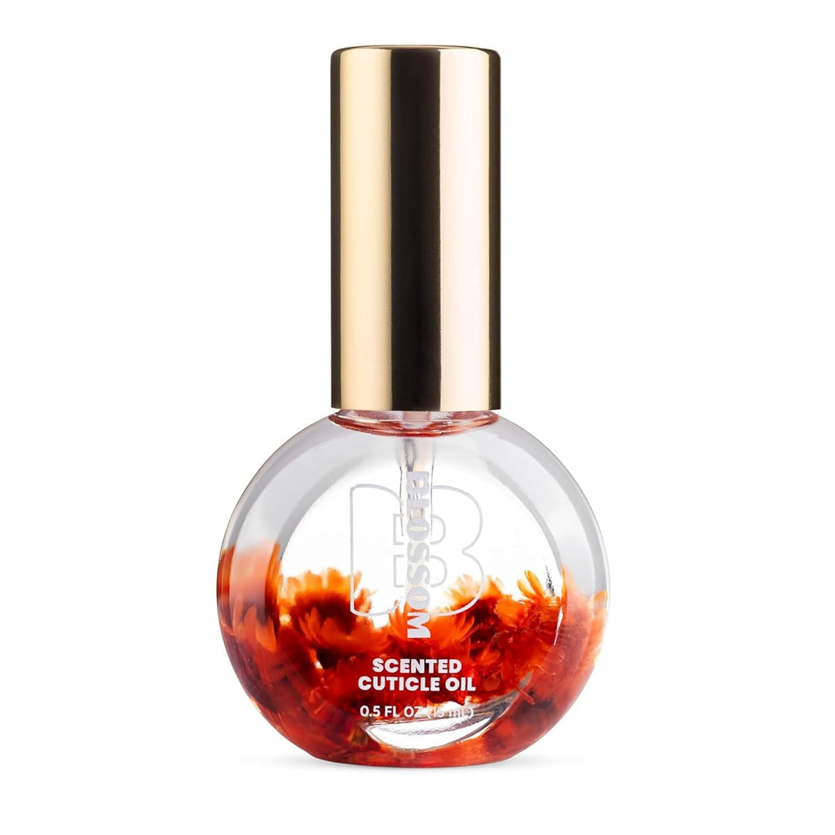 Cuticle Oil for Nails, Infused with Real Flowers, Rose, 0.5 Fl. Oz
