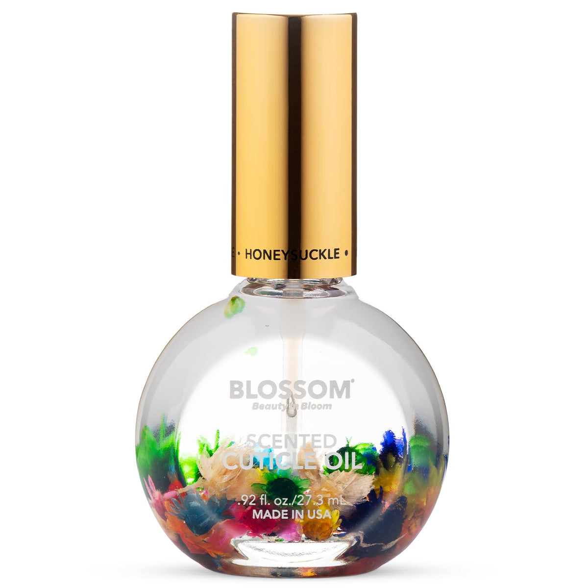 Cuticle Oil for Nails, Infused with Real Flowers, Rose, 0.5 Fl. Oz