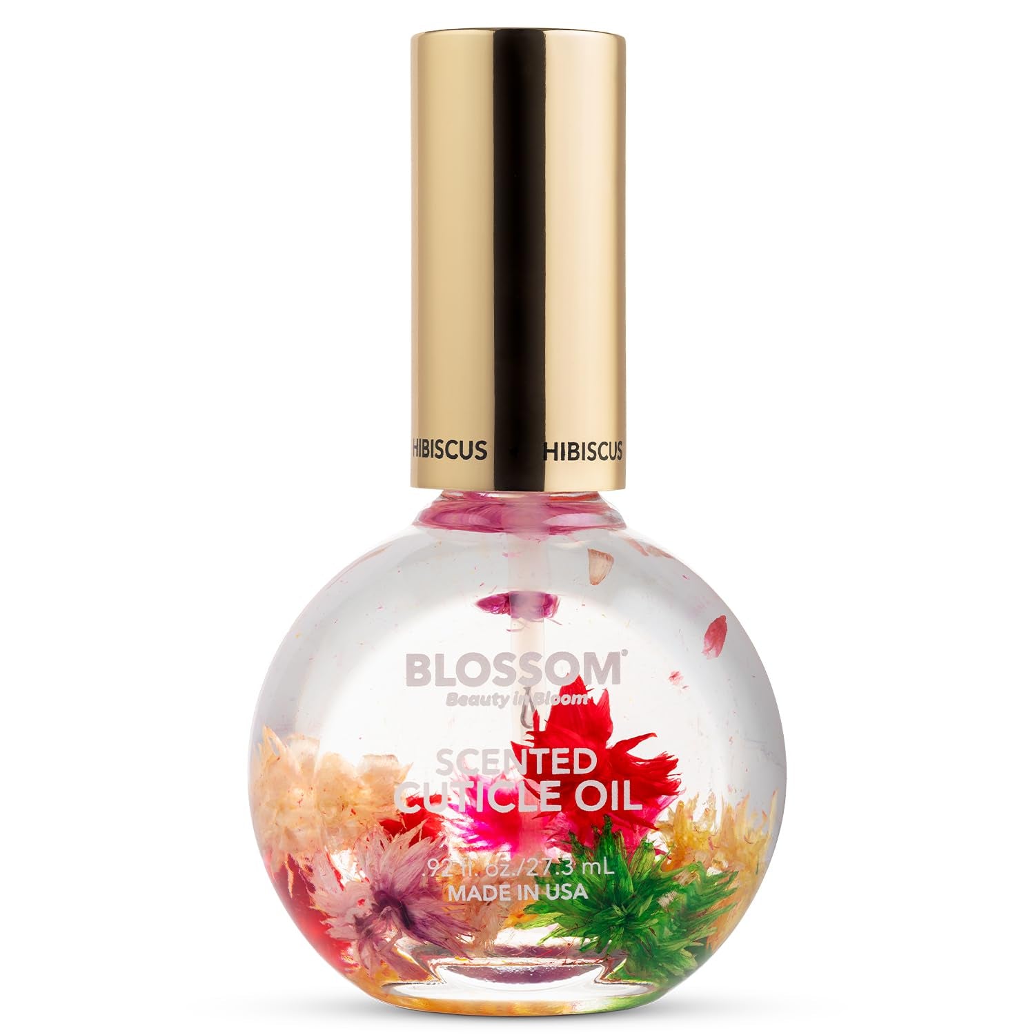 Cuticle Oil for Nails, Infused with Real Flowers, Rose, 0.5 Fl. Oz