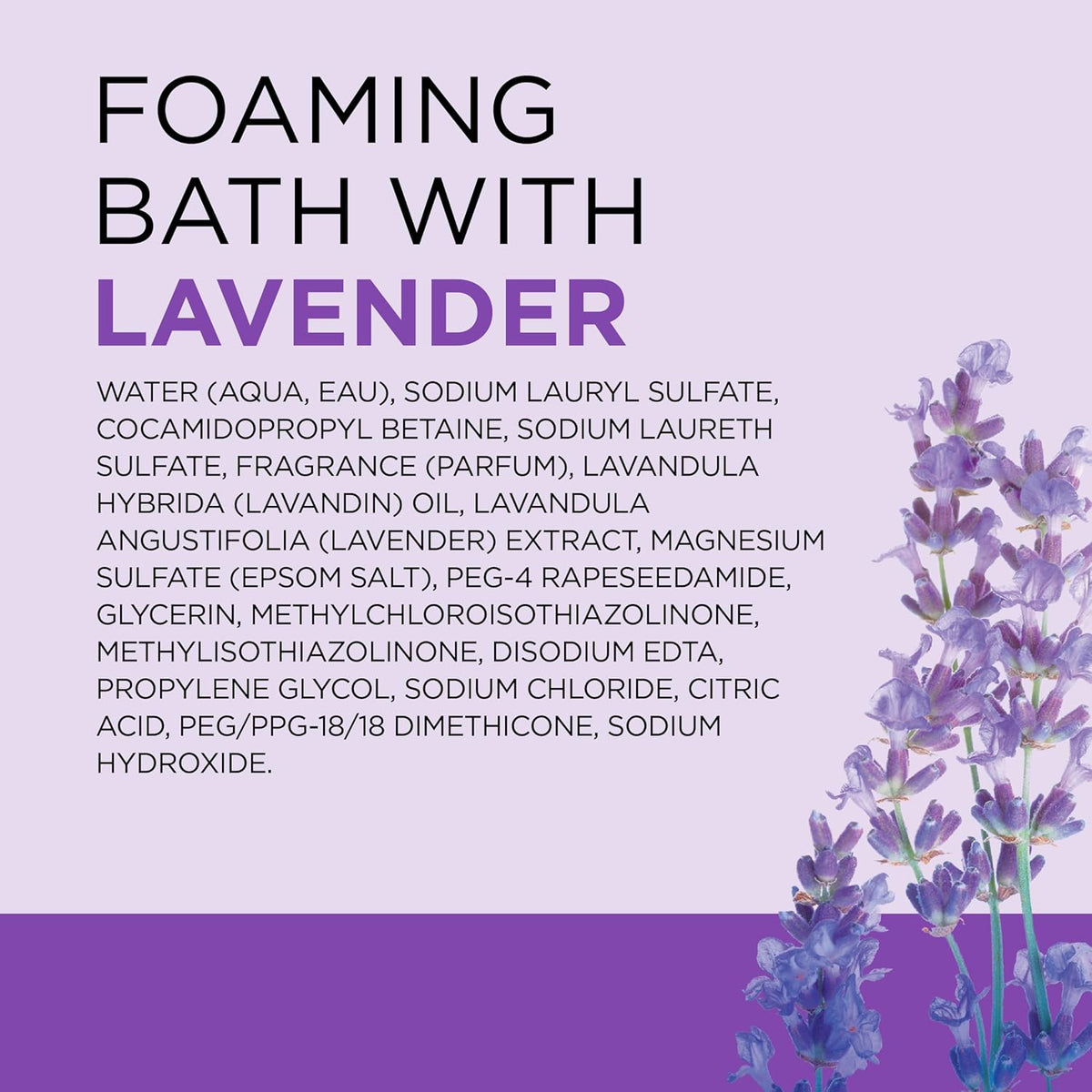 Lavender Foaming Bath with Pure Epsom Salt - Soothe & Sleep - 34 Fl Oz (Pack of 2)