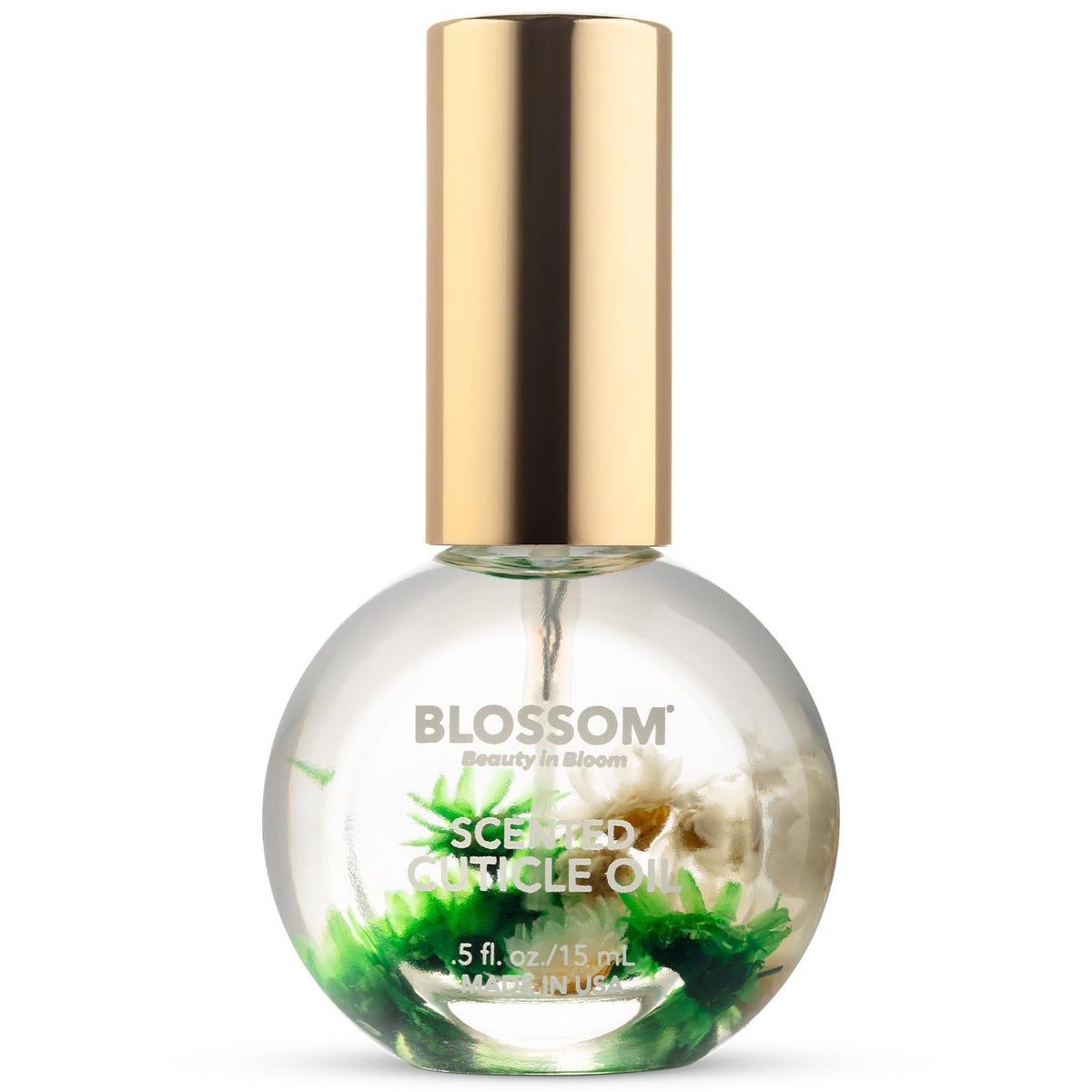 Cuticle Oil for Nails, Infused with Real Flowers, Rose, 0.5 Fl. Oz