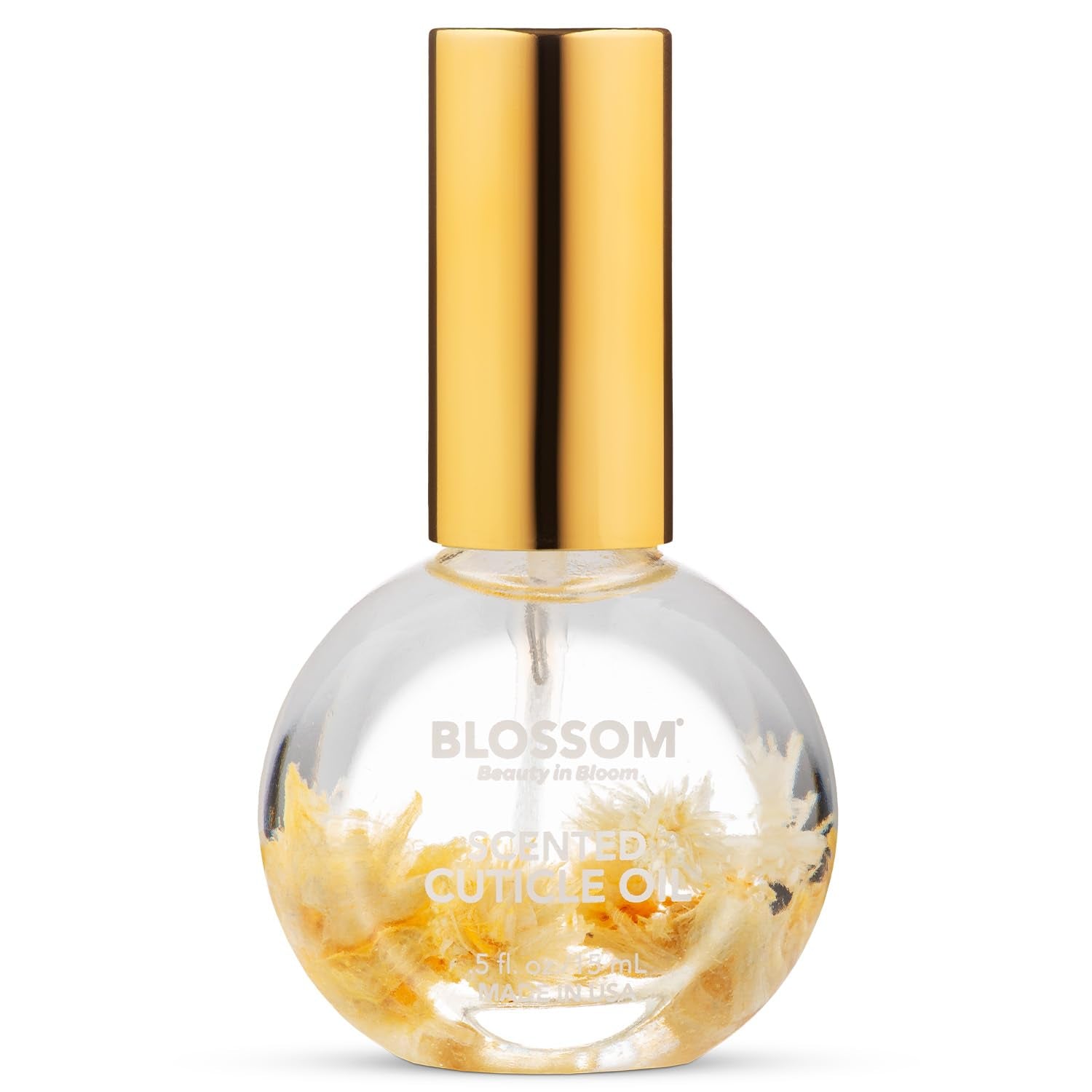 Cuticle Oil for Nails, Infused with Real Flowers, Rose, 0.5 Fl. Oz