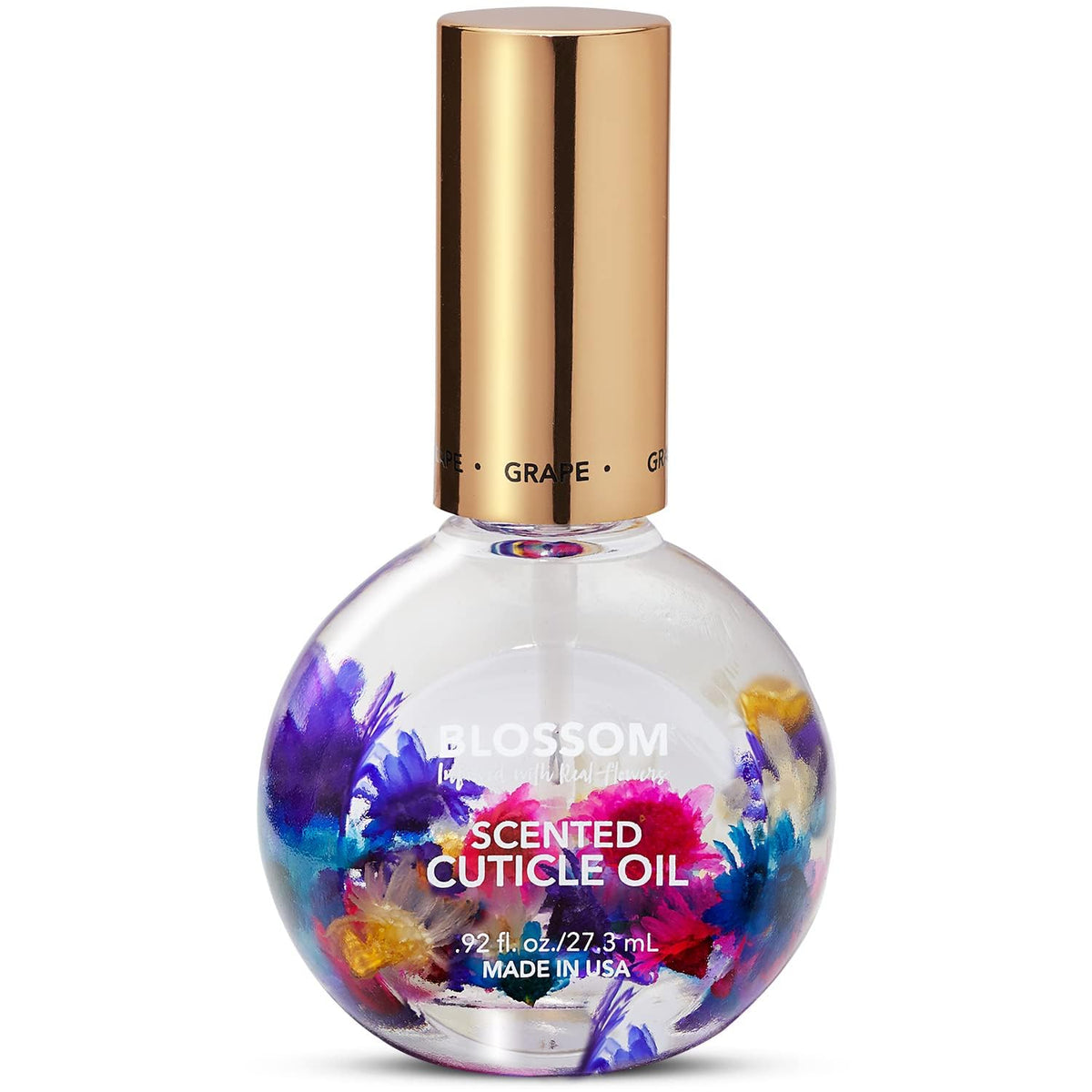 Cuticle Oil for Nails, Infused with Real Flowers, Rose, 0.5 Fl. Oz